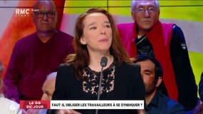 #SyndicatObligatoire "Si on était tous obligés ça éviterait toutes les dérives. C'est une bonne idée et on le voit dans les pays du Nord où c'est obligatoire, il y a plus de dialogue social !" @soubremarieanne #GGRMC