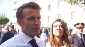 Emmanuel Macron à la cité de la Busserine le 26 juin 2023 à Marseille