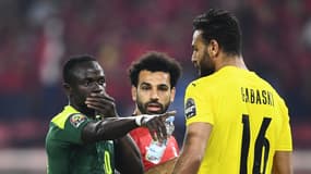 Sadio Mané et Mohamed Salah lors de Sénégal-Egypte à la CAN 2022