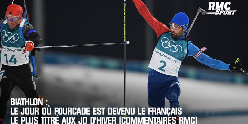 Biathlon : Le jour où Fourcade est devenu le Français le plus titré aux JO d'hiver (commentaires RMC) 