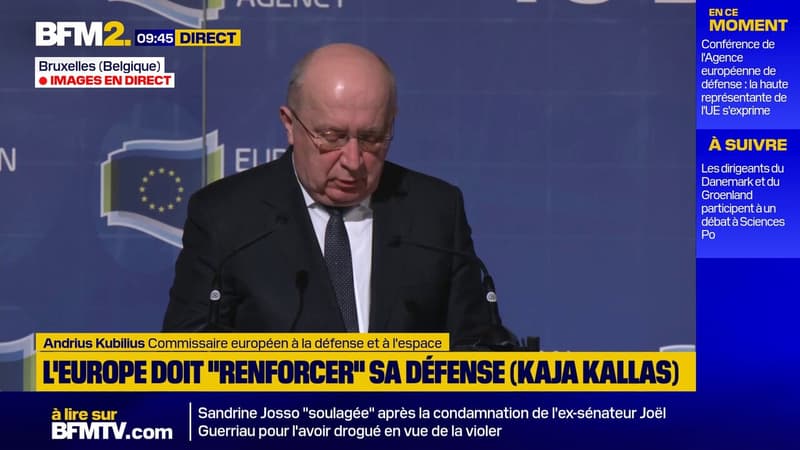 L'Europe doit devenir "un géant" de la défense, insiste le commissaire européen Andrius Kubilius