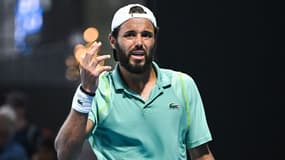 Le Français Laurent Lokoli pendant l'Open d'Australie 2023