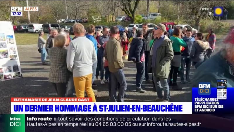 Hautes-Alpes: le dernier hommage de Saint-Julien-en-Beauchêne à Jean-Claude Gast