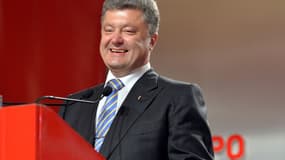 Petro Porochenko lors d'une conférence de presse au soir de l'élection présidentielle du 25 mai.