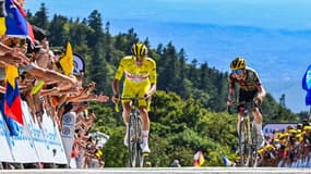 Tadej Pogacar sur la Planche des Belles Filles, lors de la 7e étape du Tour de France 2022