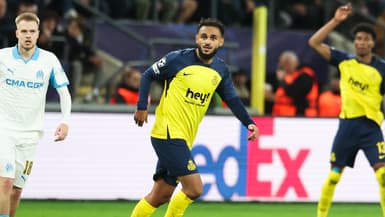 Sofiane Boufal avec l'Union Saint-Gilloise en Ligue des champions contre l'OM, le 9 décembre 2025