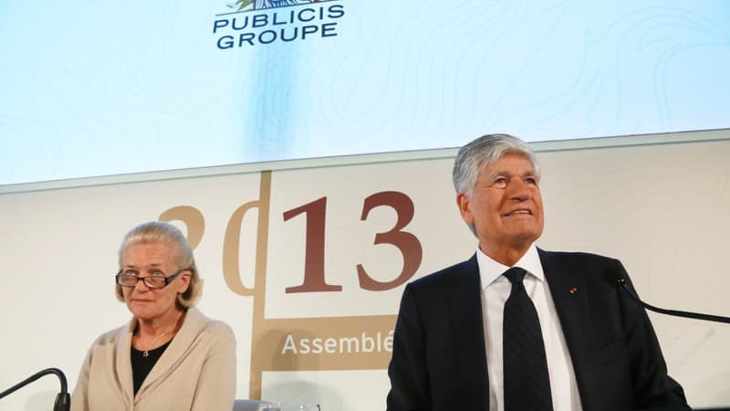 Elisabeth Badinter et Maurice Levy à l'assemblée générale de Publicis