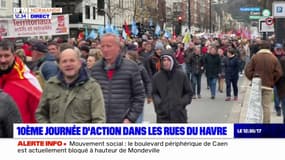 Retraites: 50.000 manifestants au Havre d'après les syndicats, 7200 pour la police