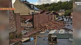 Des images des dégâts après le passage d'une tornade à Conty dans la Somme 