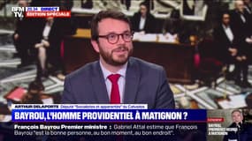François Bayrou à Matignon: "C'est à la fois l'homme du passé et du passif", pour Arthur Delaporte (PS)