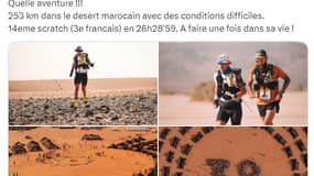 Stéphane Ricard a terminé 14e du Marathon des Sables au Maroc.