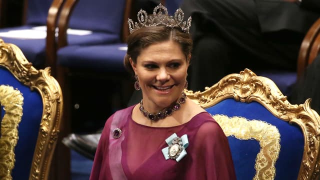 La Princesse Victoria de Suède lors de la remise du Prix Nobel à Stockholm en décembre 2015
