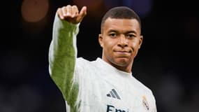 La moue de Kylian Mbappé pendant un match du Real Madrid, le 5 octobre 2024