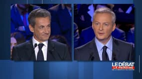 Nicolas Sarkozy face à Bruno Le Maire. 