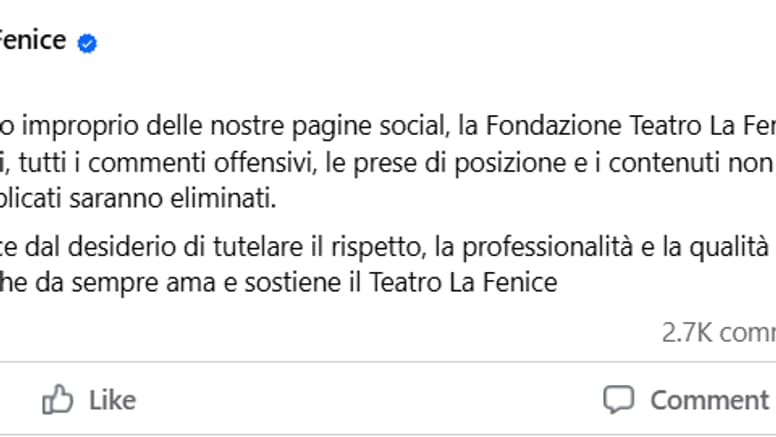 La Fenice in Venice paralyzed after the controversial appointment of director Beatrice Venezi La Fenice in Venice paralyzed after the controversial appointment of director Beatrice Venezi