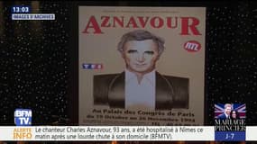 Le chanteur Charles Aznavour hospitalisé après une chute