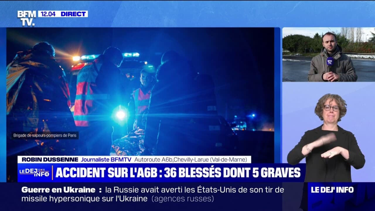 Accident sur l'A6B: la circulation revenue à la normale