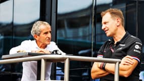 Alain Prost aux côtés de Laurent Rossi