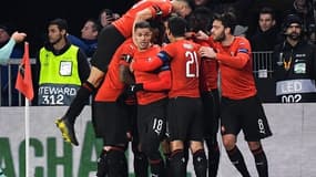 Les Rennais ont exulté lors du 8e aller de Ligue Europa contre Arsenal.