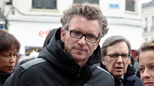 Denis Brogniart, aux obsèques de Gérald Babin, vendredi 5 avril à Nemours, en Seine-et-Marne
