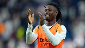 Le Français Eduardo Camavinga en marge d'un match du Real Madrid en Liga, le 22 décembre 2024