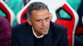 Luis Enrique sur le banc du PSG le 1er octobre 2024