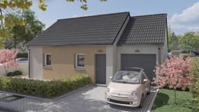 Visuel de la maison "évolutive" proposée par le constructeur Hexaom. 