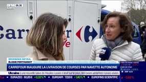 Carrefour expérimente pendant 6 mois un service de livraison par navettes autonomes.