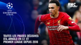 Liverpool : Toutes les passes décisives d'A.-Arnold en C1 et Premier League depuis 2018
