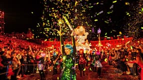 Des danseurs lors de l'édition 2024 du carnaval de Nice.