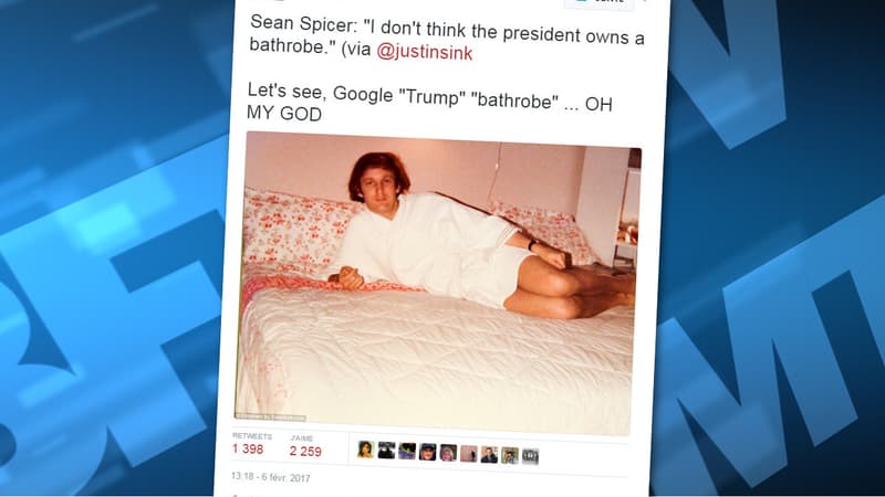Les internautes ont déniché des photos de Donald Trump en peignoir.