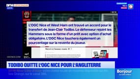Football: Jean-Clair Todibo quitte l'OGC Nice pour West Ham