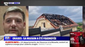 Orages dans l'Allier: "Je n'ai plus de maison", un habitant de Billy (Allier) dont la maison a été foudroyée témoigne sur BFMTV