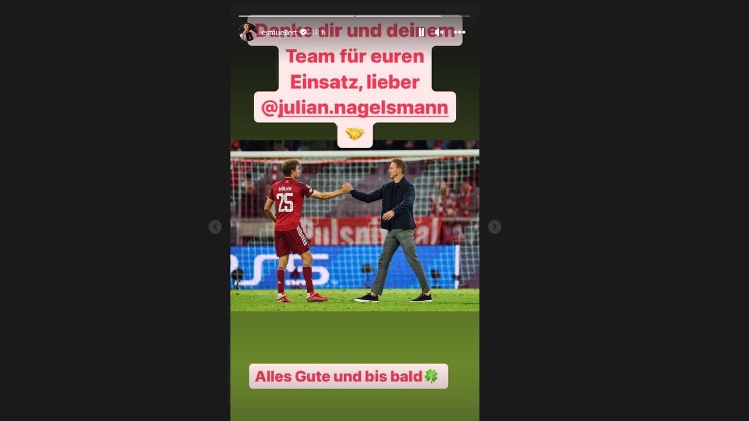 Le message de Thomas Müller pour Julian Nagelsmann Le message de Thomas Müller pour Julian Nagelsmann