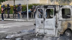 Dijon après les affrontements. 