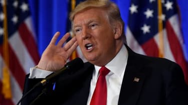 Donald Trump, lors d'une conférence de presse, à la Trump Tower, le 11 janvier 2017, à New York.