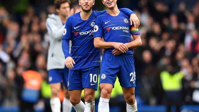 Eden Hazard et Cesar Azpilicueta