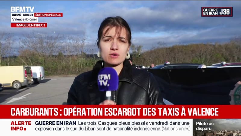 Hausse des prix des carburants: une opération escargot des taxis à Valence