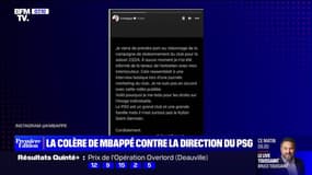 La colère de Mbappé contre la direction du PSG  - 07/04