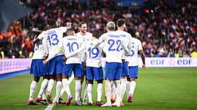 La célébration de l'équipe de France.