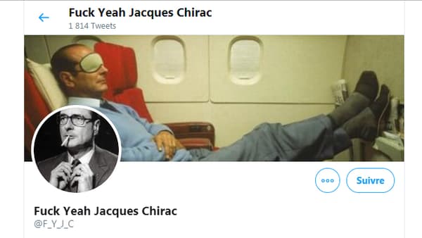 L'en-tête du compte Twitter Fuck Yeah Jacques Chirac. L'en-tête du compte Twitter Fuck Yeah Jacques Chirac.