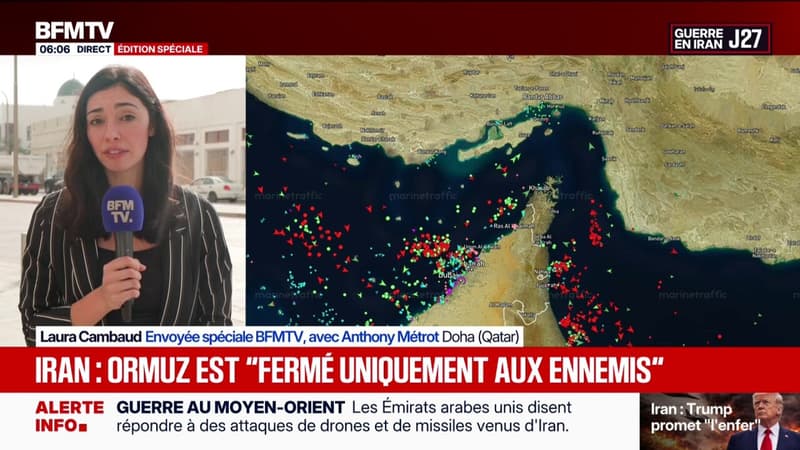 Guerre au Moyen-Orient: malgré la réouverture du détroit d'Ormuz aux "navires non hostiles", les bateaux ne traversent pas le passage