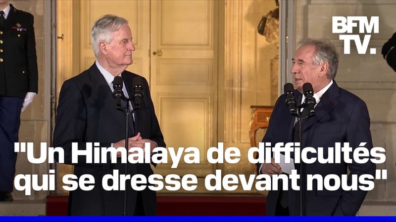 Les discours de passation de Michel Barnier et François Bayrou en intégralité