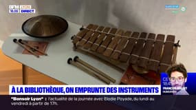 A la bibliothèque, on emprunte des instruments