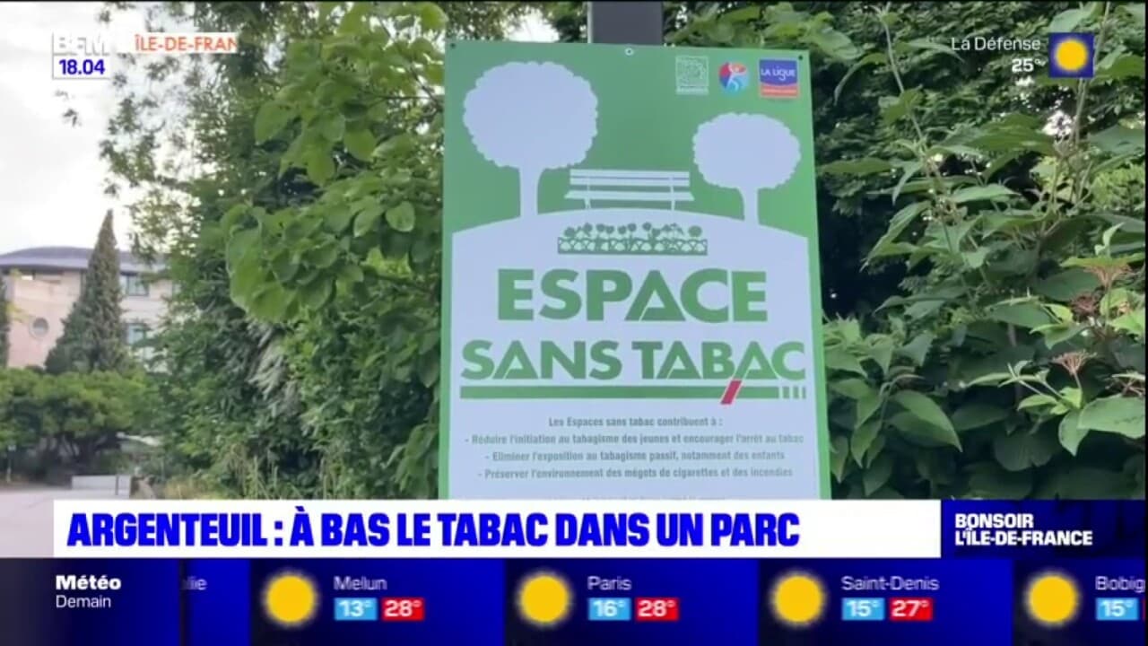 Argenteuil un premier espace sans tabac inauguré dans un parc