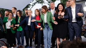 Des leaders du Nouveau Front populaire à Montreuil, le 18 juin 2024