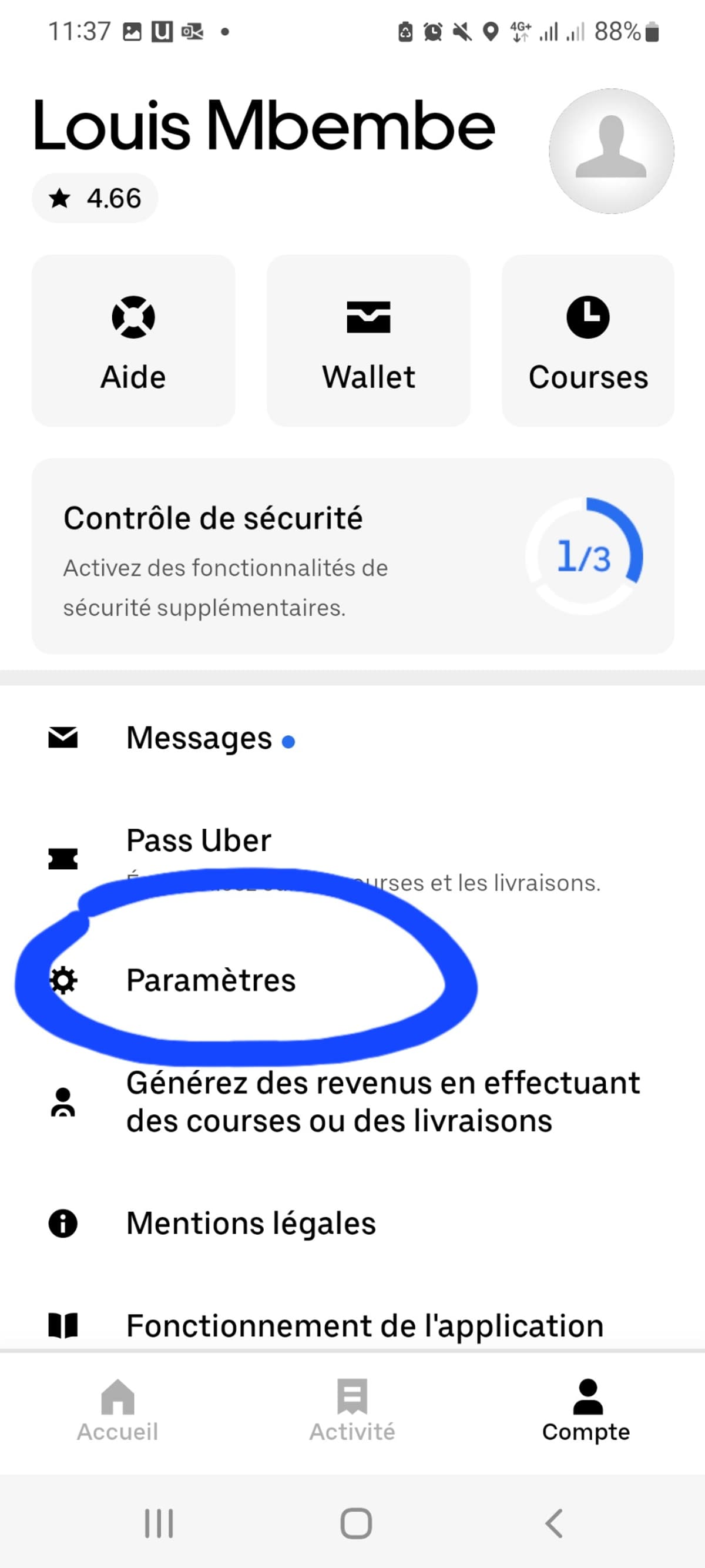 Comment consulter vos notes de passager sur Uber