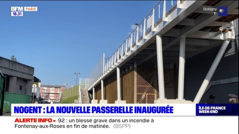 La nouvelle passerelle inaugurée entre Nogent-sur-Marne et Champigny-sur-Marne