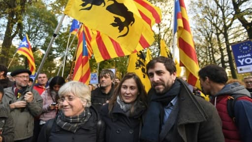 Manifestation de partisans de l'indépendance de la Catalogne le 12 novembre 2017 à Bruxelles