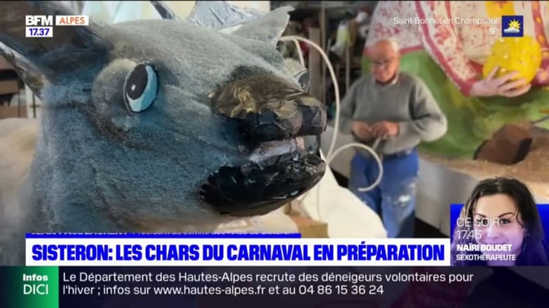 Sisteron : les chars du carnaval en préparation 